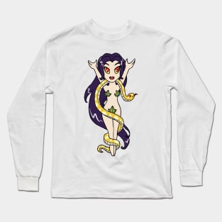 Succubus Demon Lilith with Snake CHIBI MONSTER GIRLS Series I Long Sleeve T-Shirt